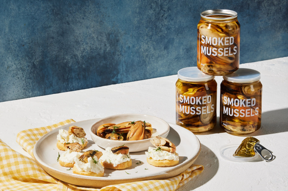 Wood Smoked & Marinated N.Z. Mussels