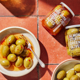 Hand Stuffed Queen Green Olives — Brie & Sweet Chilli
