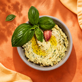 Roasted Garlic Feta & Basil Pesto Dip